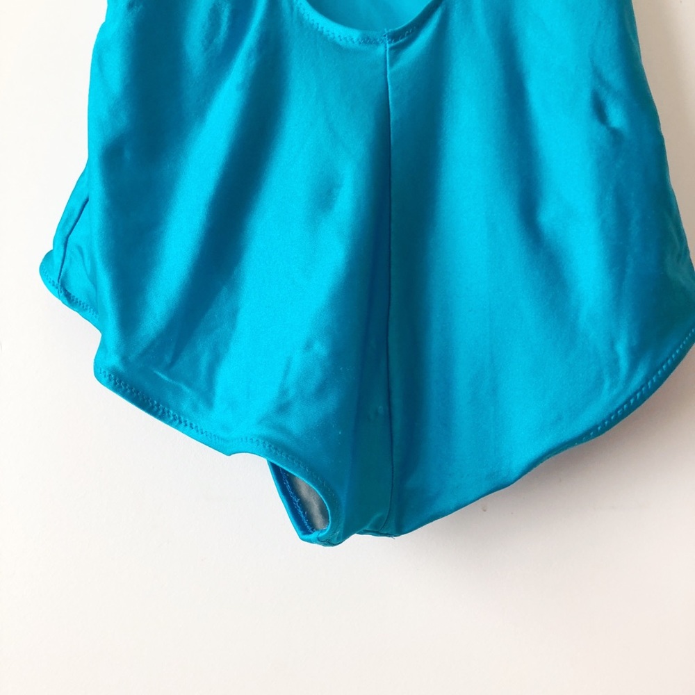 Vintage Pinup One Piece Teal Swimsuit size 10 - Picture 6 of 7